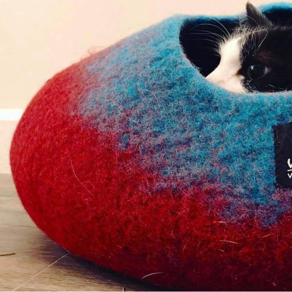 Merino wool cat cave.  Never used